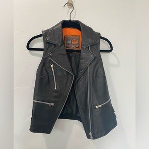 First Classics genuine leather women's biker vest
